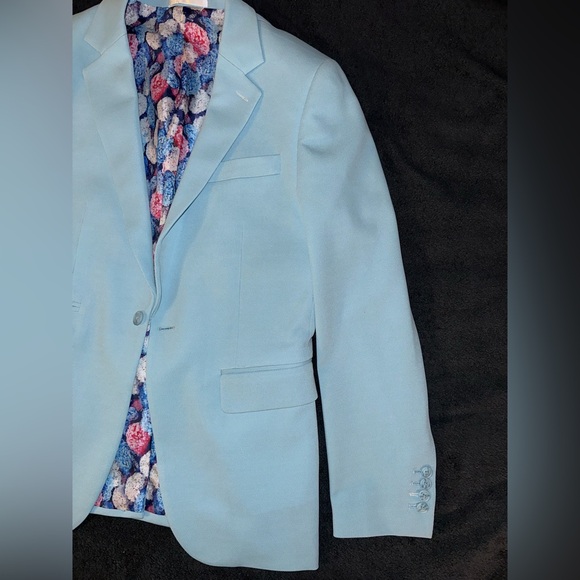 Light Blue Men's Blazer - Picture 5 of 11